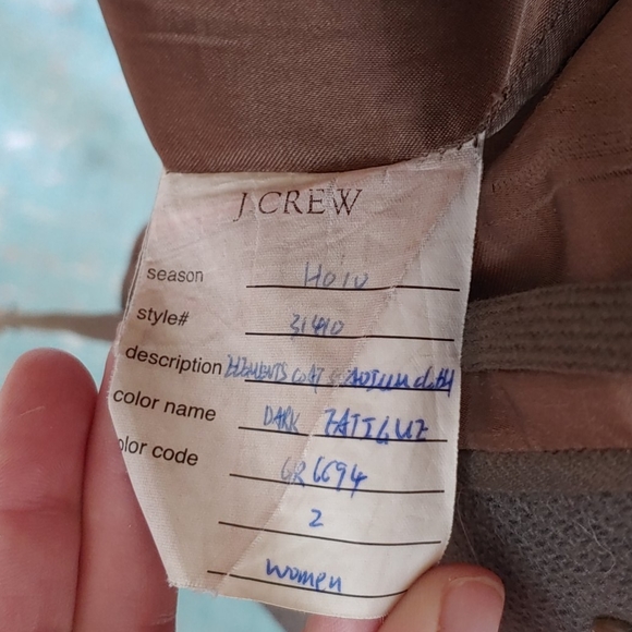 💚J.Crew Stadium Cloth Nello Gori Wool Coat Hood - Picture 10 of 16